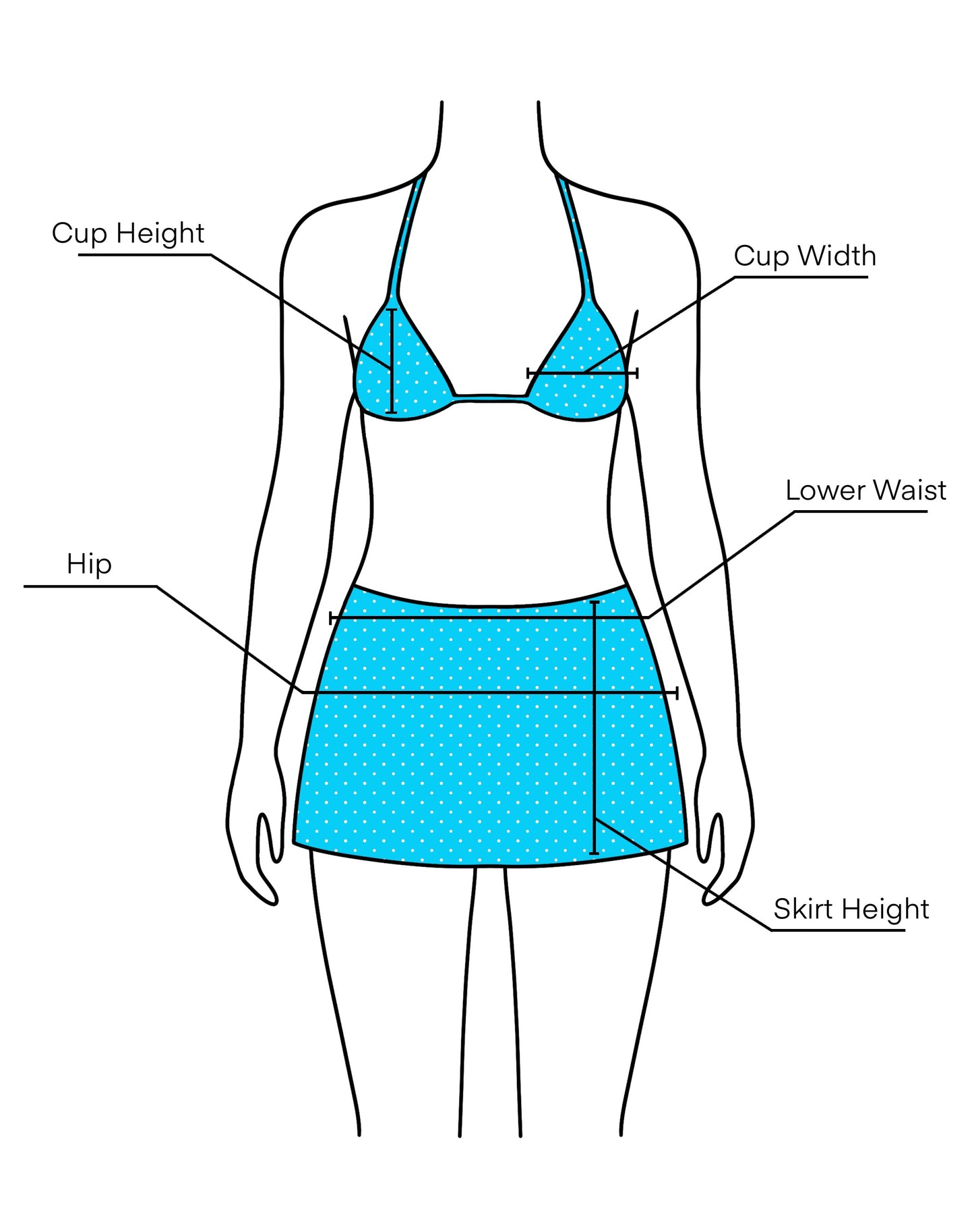 Blue Polka Dot Swimsuit Set