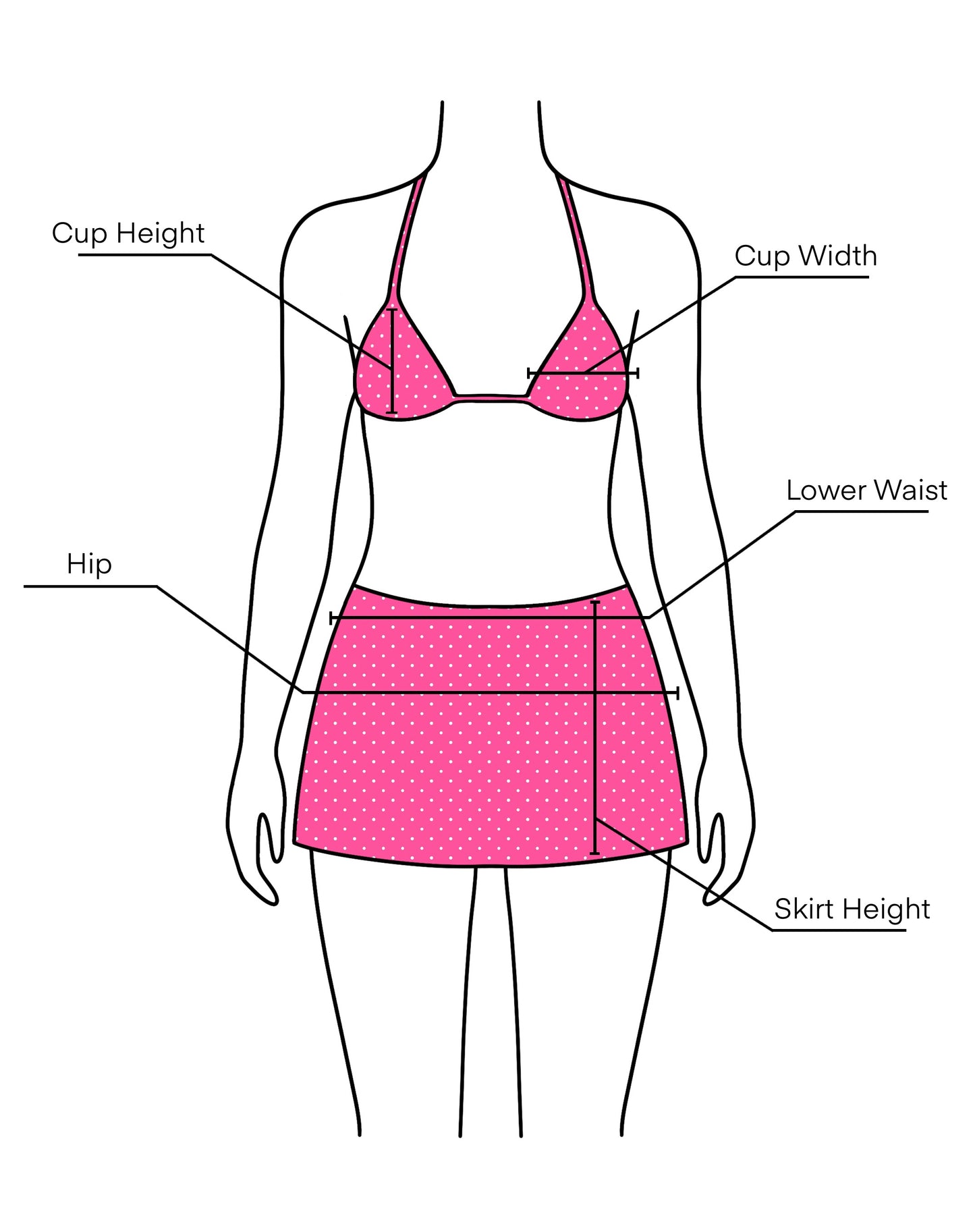 Hot Pink Polka Dot Swimsuit Set