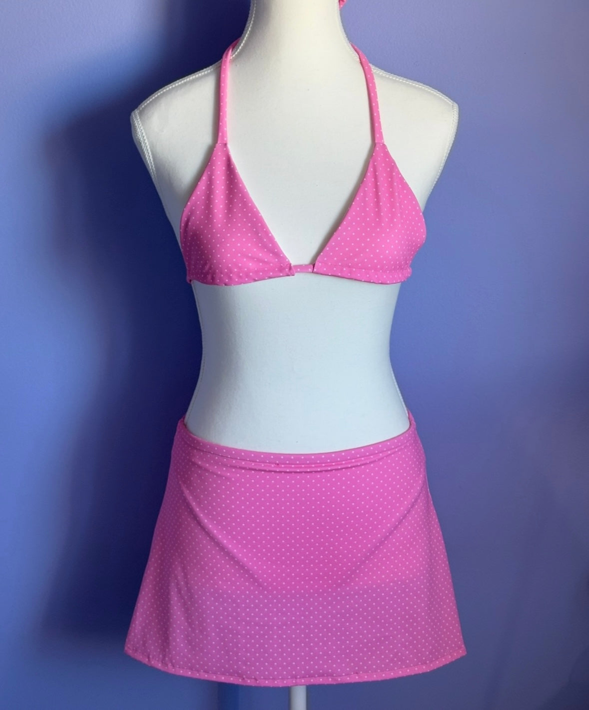 Pink Polka Dot Swimsuit Set