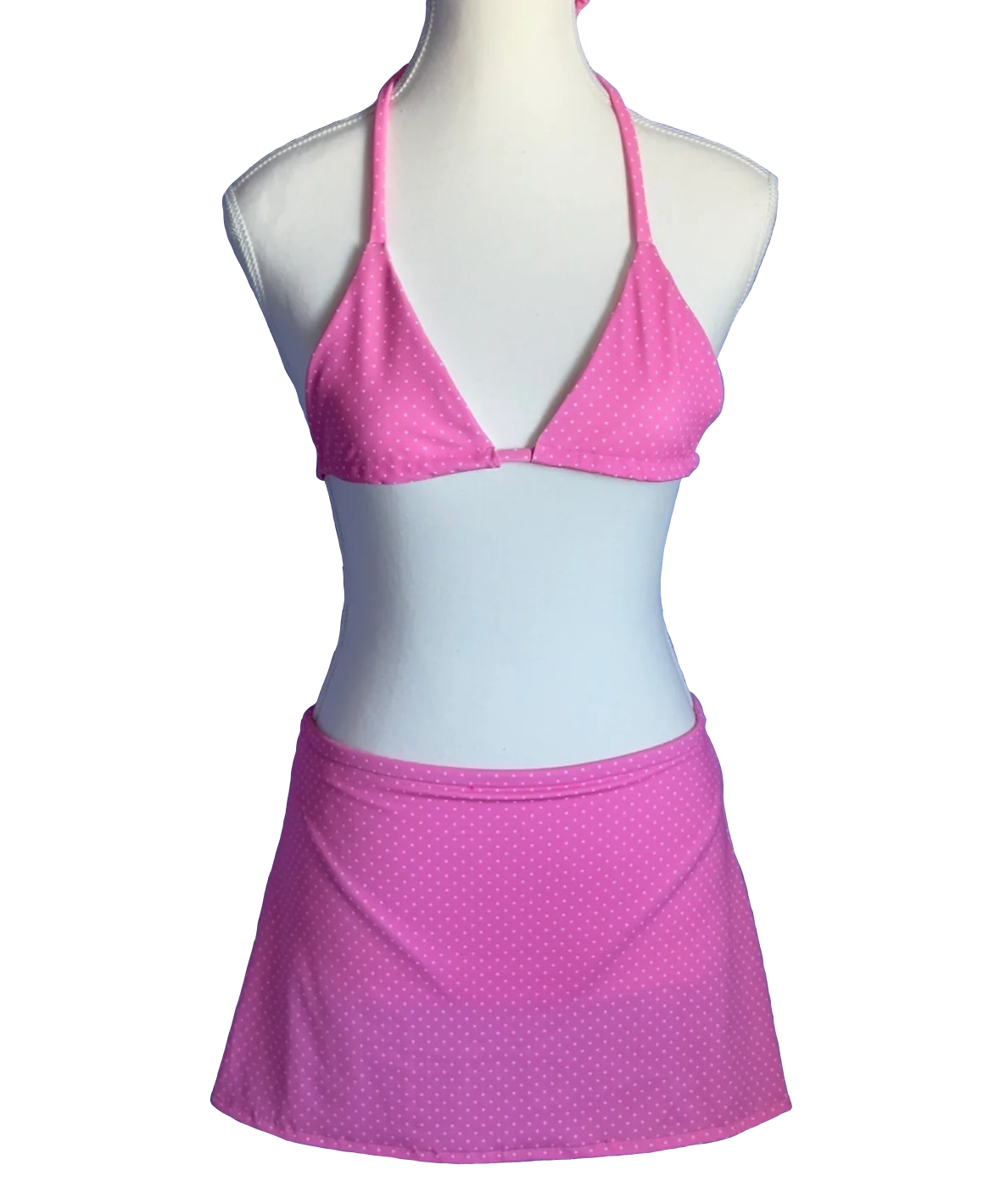 Pink Polka Dot Swimsuit Set