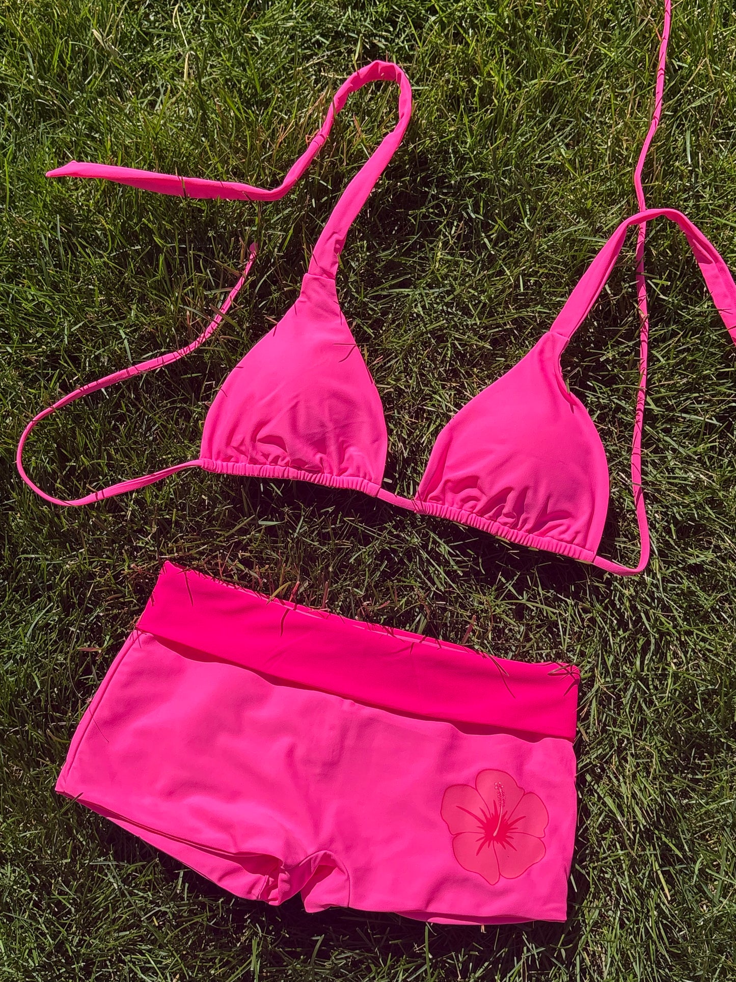 Pink Hibiscus Swim Set