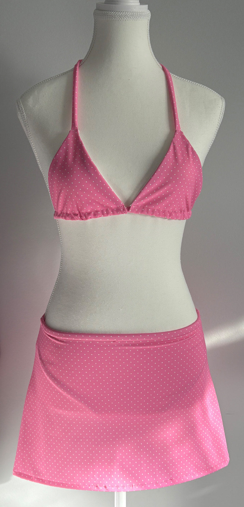 Pink Polka Dot Swimsuit Set